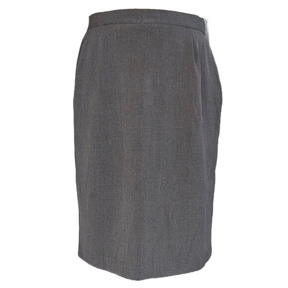 Briggs New York Long Gray Pencil Skirt Sz 8 - Picture 1 of 9